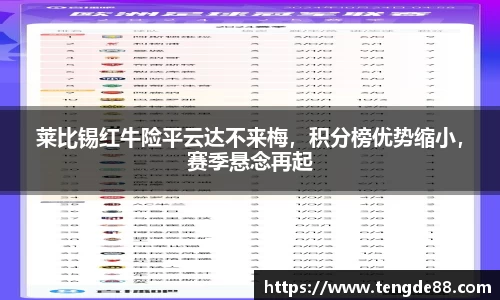 莱比锡红牛险平云达不来梅，积分榜优势缩小，赛季悬念再起